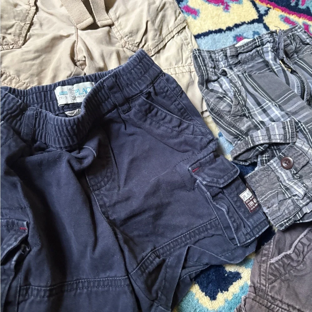 The Children's Place Cargo Shorts Bundle Navy Plaid Old Navy 18-24 months lot